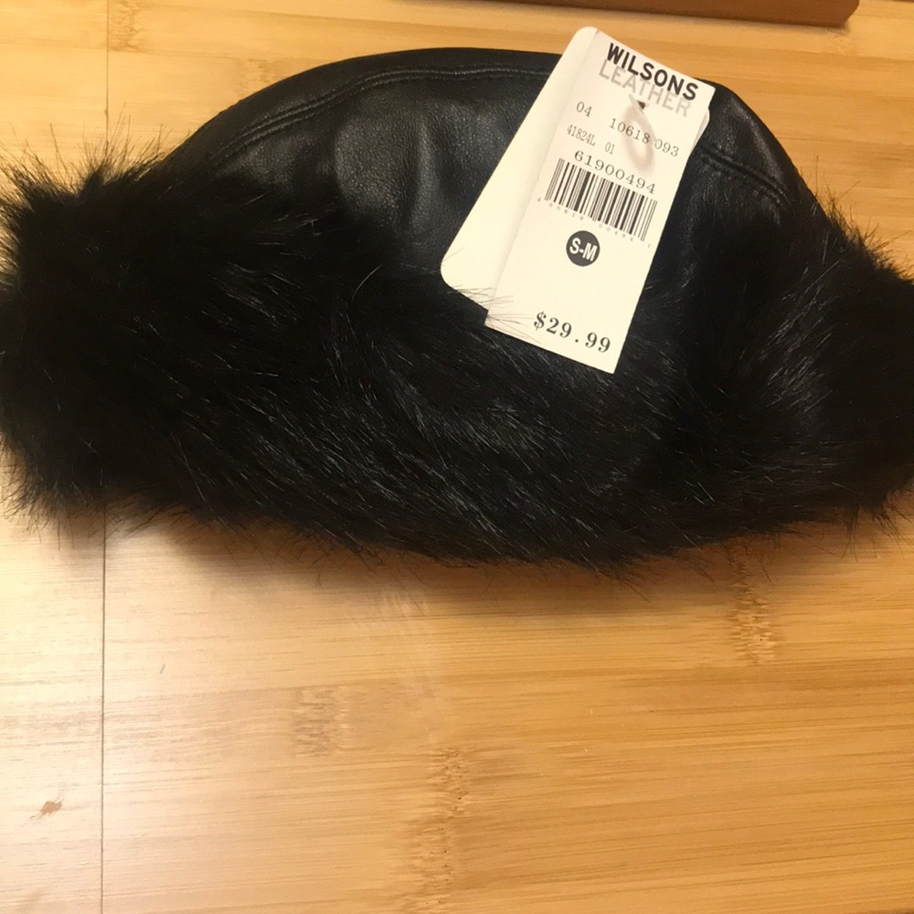 Wilson’s leather rabbit fur hat